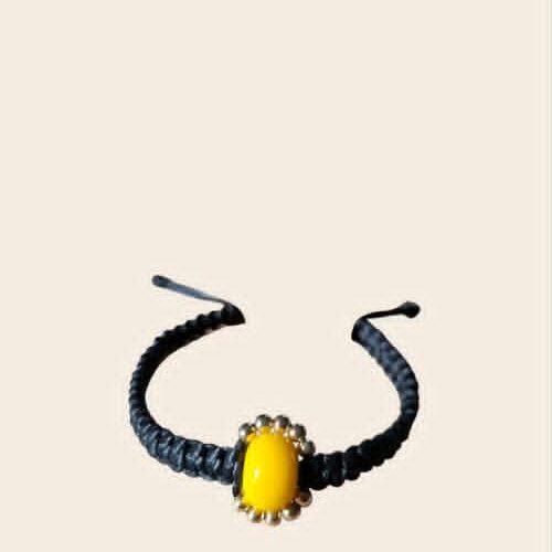 Bracelet en macramé réglable Fleur