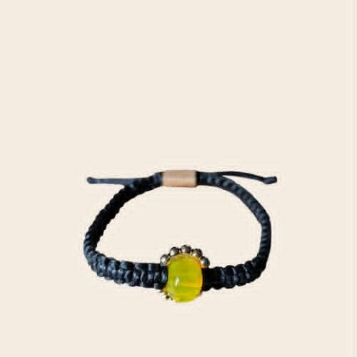 Bracelet en macramé réglable Fleur