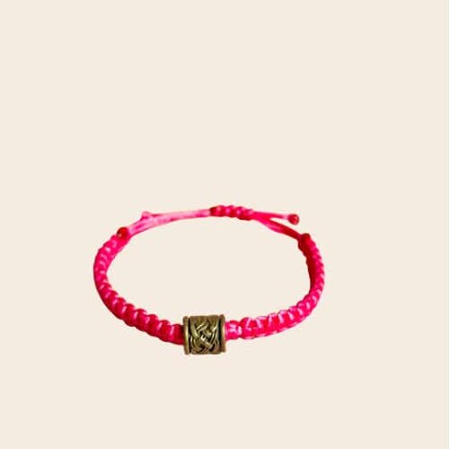 Bracelet en macramé réglable 1 perle