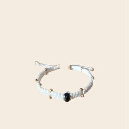 Bracelet en macramé réglable 1 perles